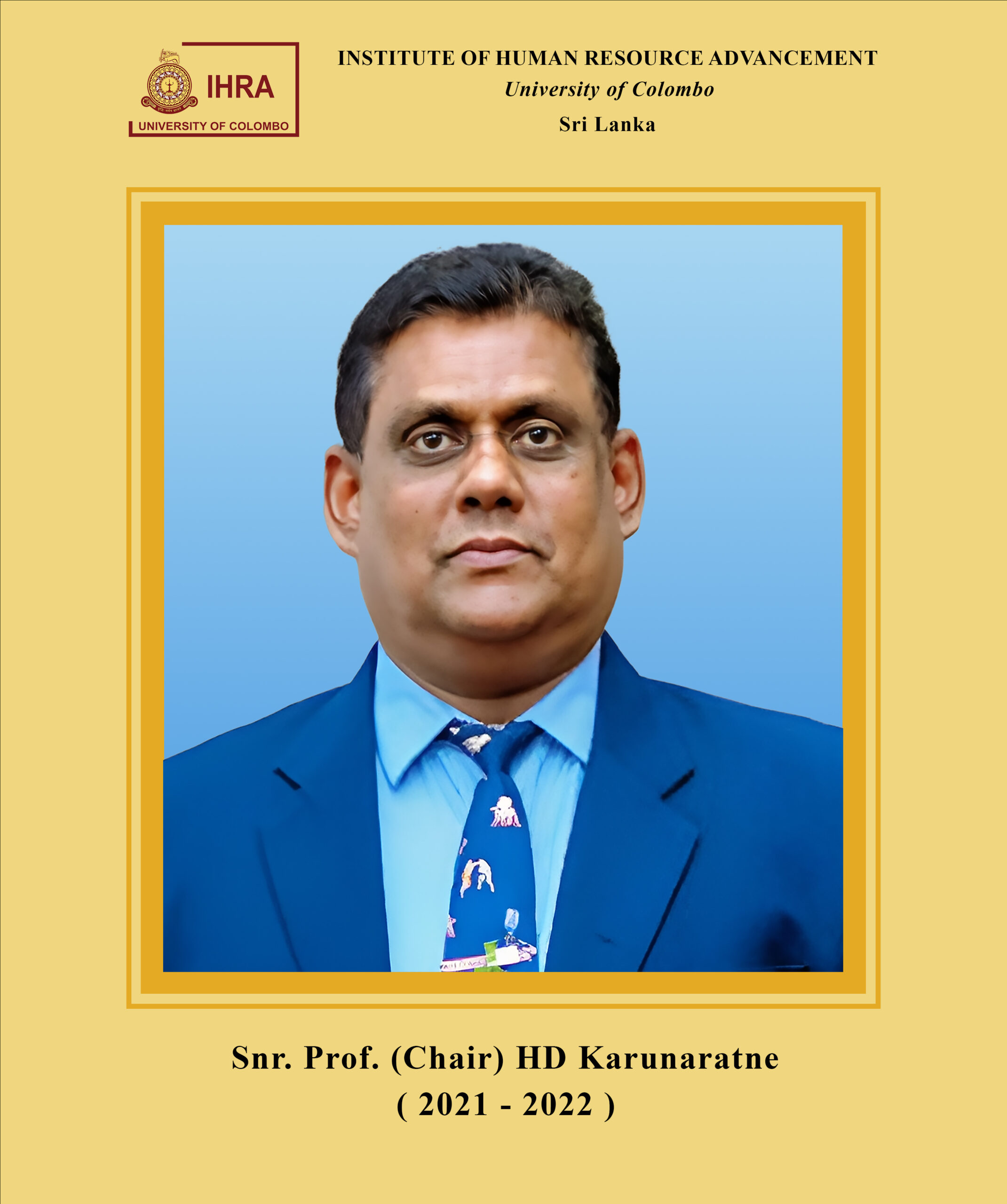 Snr. Prof. (Chair) HD Karunaratne