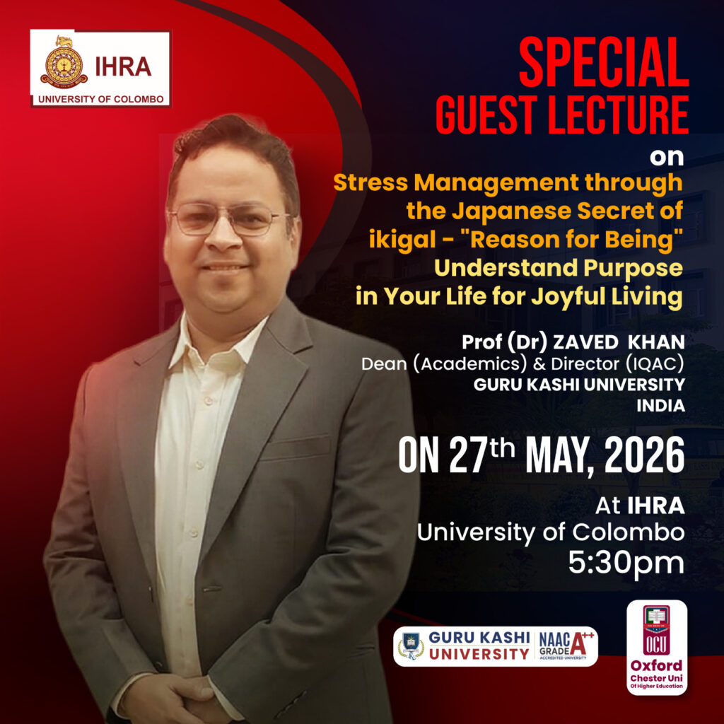 Special Guest Lecture on Stress Management through Ikigai