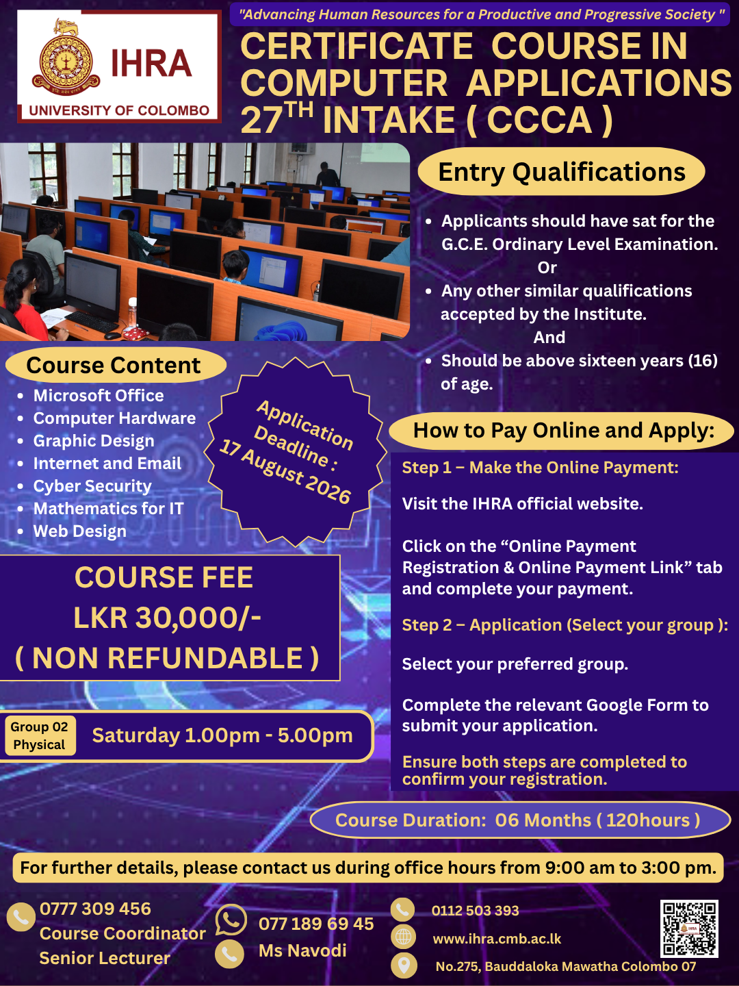 Updated 27th Intake Advertisment - 31 July 2026